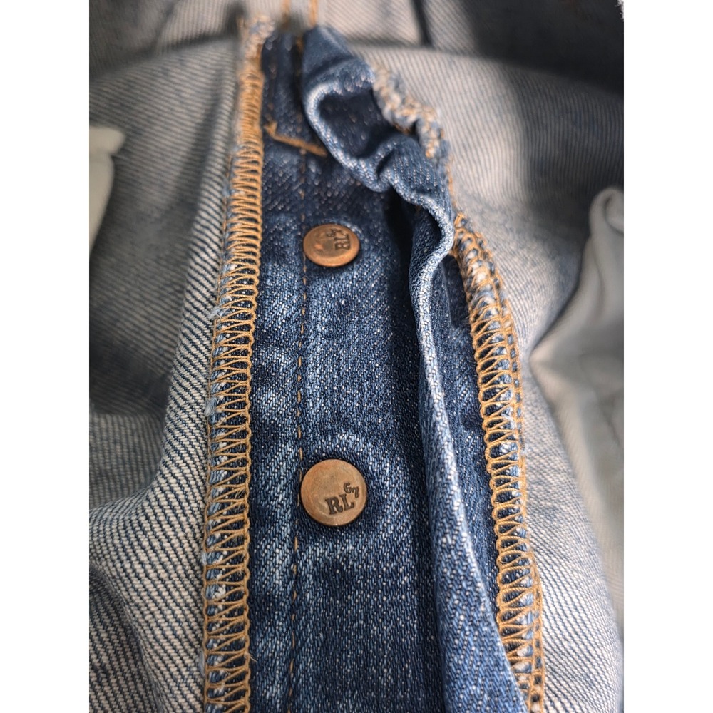 Ralph Lauren 650 Thompson Straight Leg Blue Denim Jeans 32x32 Med Wash Stretch - Picture 11 of 12